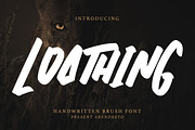 Loathing - Brush Font, a Script Font by Arendxstudio (Thumbnail 1 of 8)
