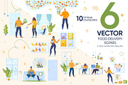Food Delivery Vector Scenes, a Landing Page Template by Tera Vector (Thumbnail 1 of 2)