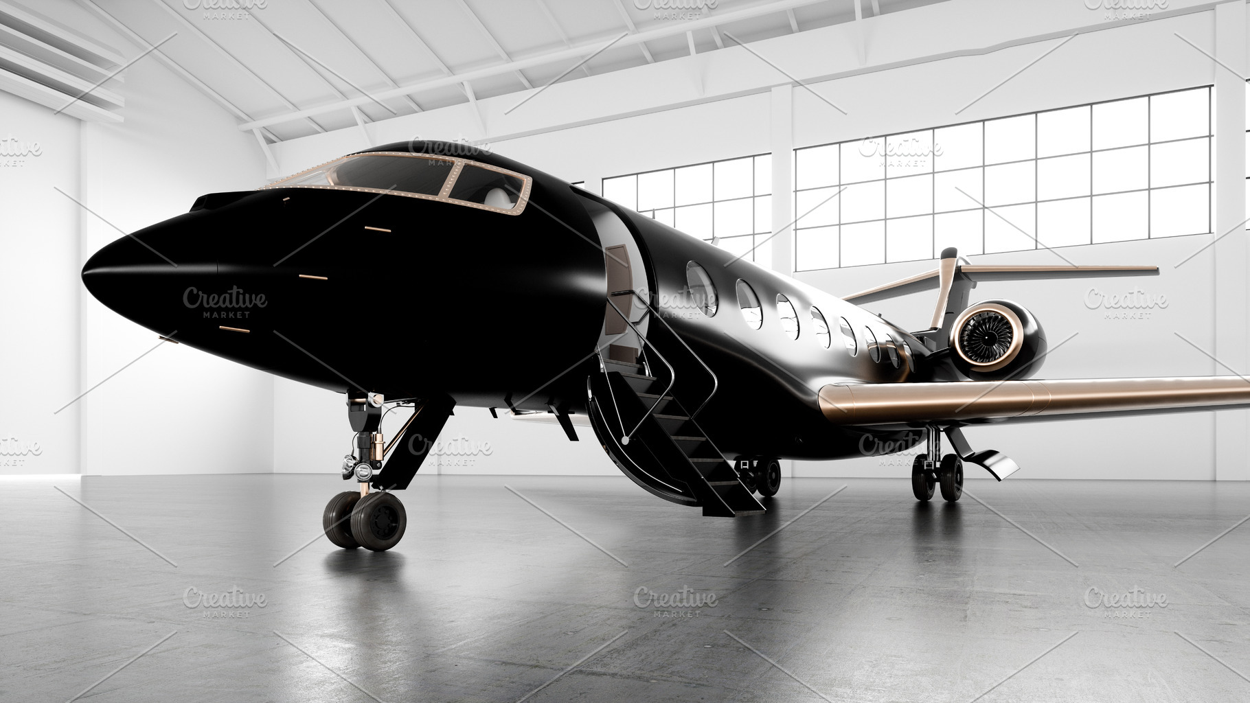 Business jet 034 containing 3d rendering, air, and aircraft, a Business Photo by SFCRCH MOCKUPS