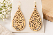 Leaf Teardrop Earrings Laser Cut SVG, an Object Graphic by Canvas Craft (Thumbnail 2 of 4)