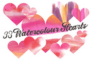 Watercolor Hearts, an Object Graphic by Marmalade Moon (Thumbnail 1 of 4)