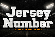 Jersey Number, a Serif Font by Wow Magic (Thumbnail 1 of 5)