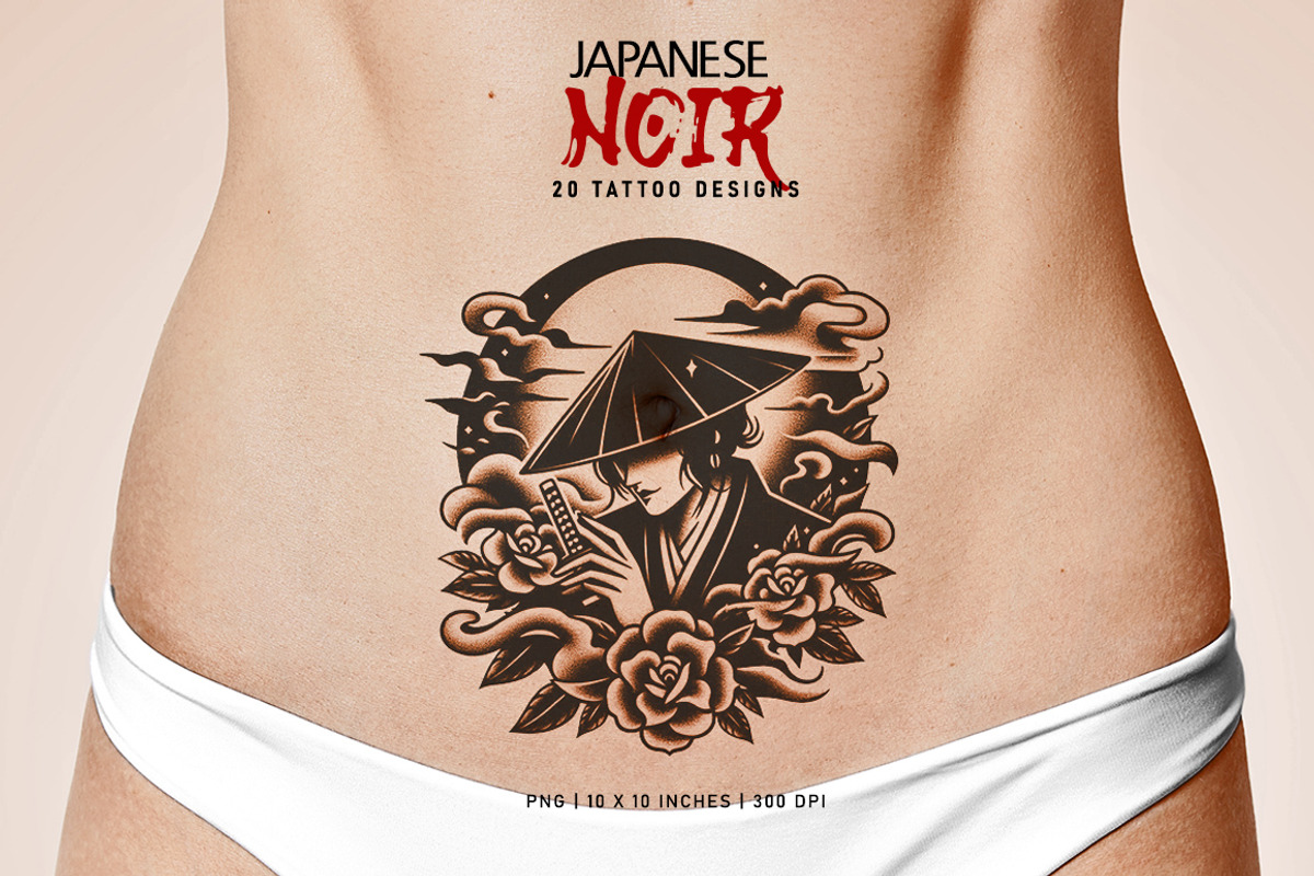Japanese Noir, a Decorative Illustration by Digital Art Creations (Photo 5 of 9)