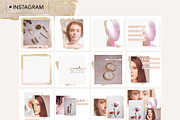 Beauty Blogger Instagram Bundle, a Social Media Template by jgdigital.co designs (Thumbnail 4 of 5)