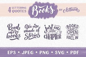 Books Lettering Quotes