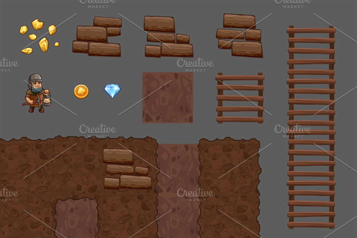 Game Tiles Pack, a Texture Graphic by Saranai Store (Photo 2 of 7)