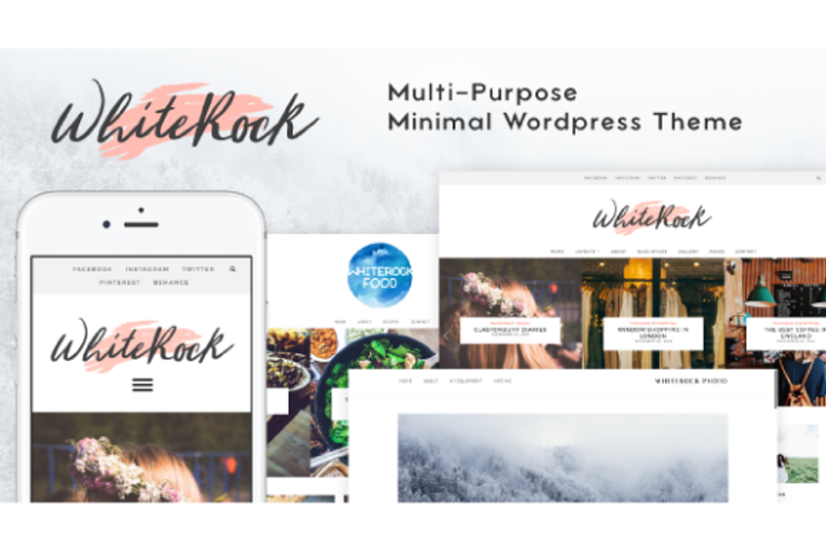 WhiteRock - Minimal WordPress Theme, a WordPress Template by Uncommon Mockups (Photo 1 of 4)