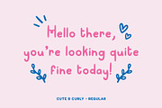 Cute & Curly handwritten fonts, a Handwritten Font by Carole Chevalier (Thumbnail 2 of 6)