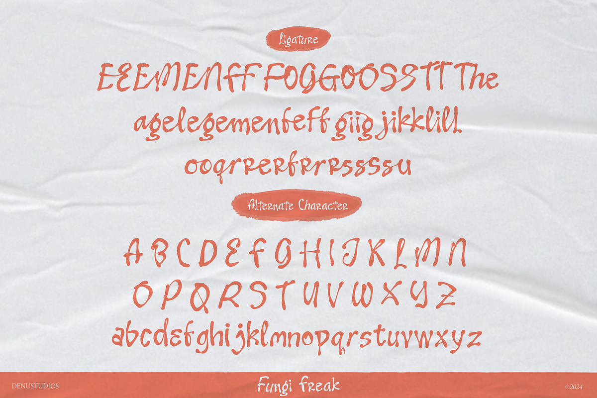Fungi Freak | Messy Handwritting, a Handwritten Font by Denustudios (Photo 12 of 12)