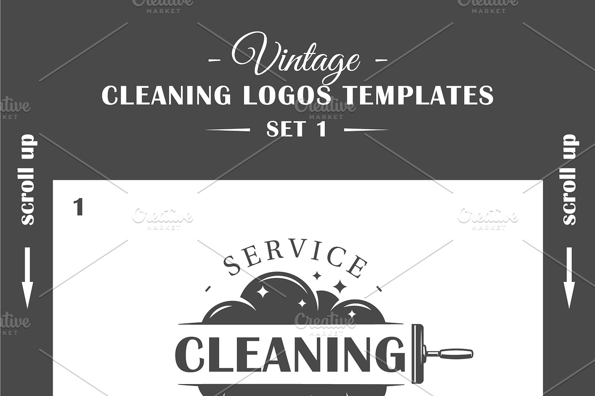 9 Cleaner Service Logos Templates 1, a Branding & Logo Template by Art Design (Photo 3 of 5)