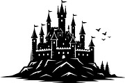 Medieval Castle Silhouette Bundle, an Illustration by hafijul (Thumbnail 3 of 9)
