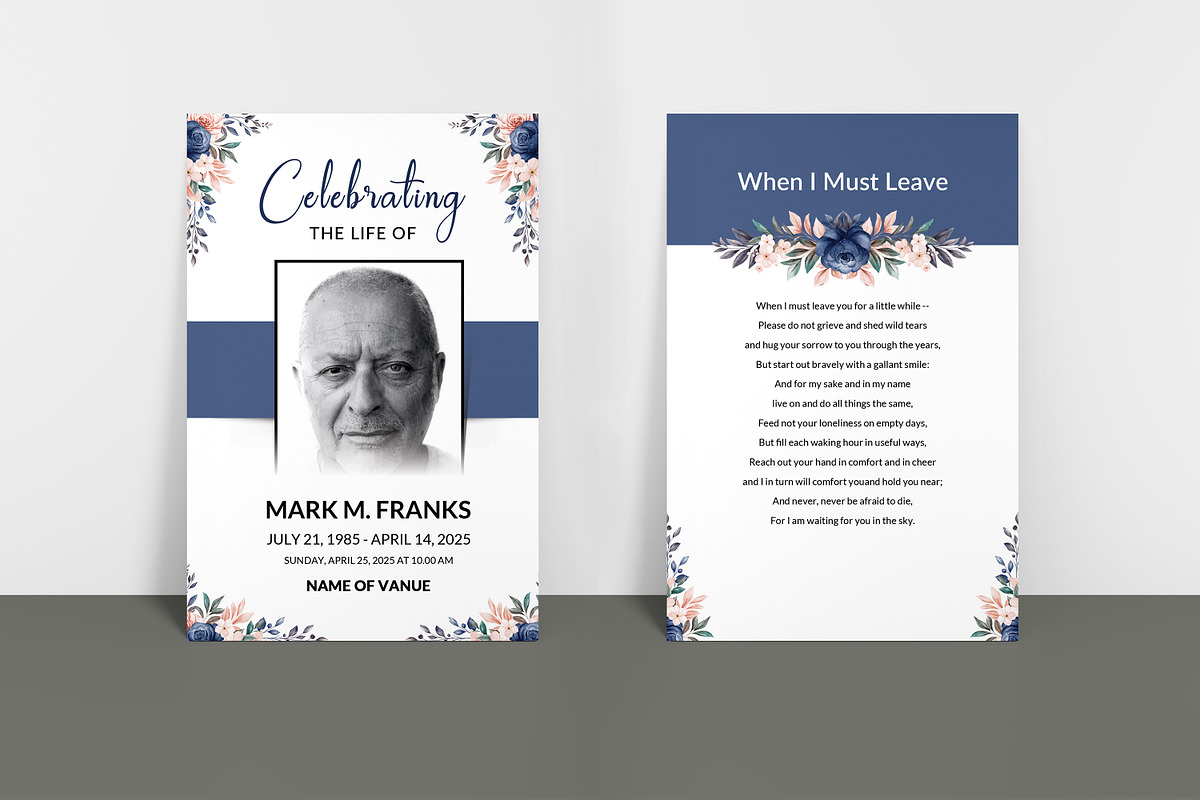 Funeral Program And Prayer Card, a Brochure Template by crazyOWL (Photo 7 of 8)