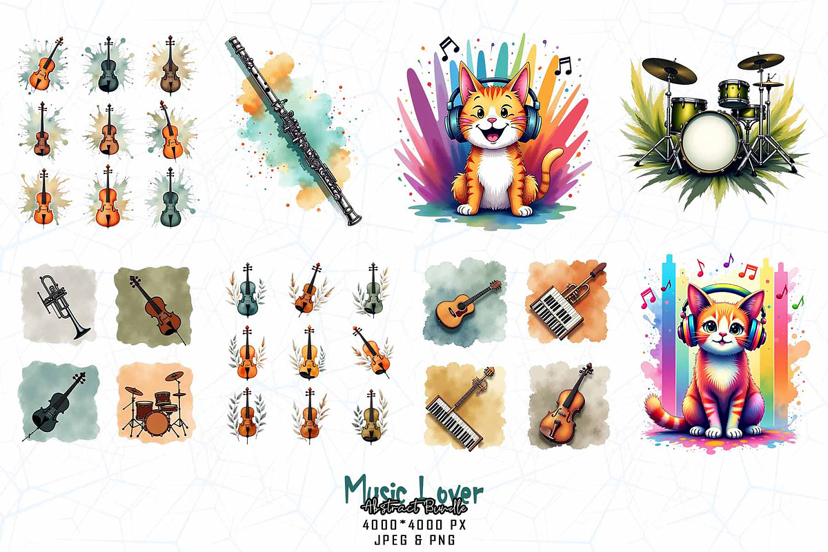 20 Music Lover T-shirt Design Bundle, a Graphic by Sofia's Fashion (Photo 3 of 3)
