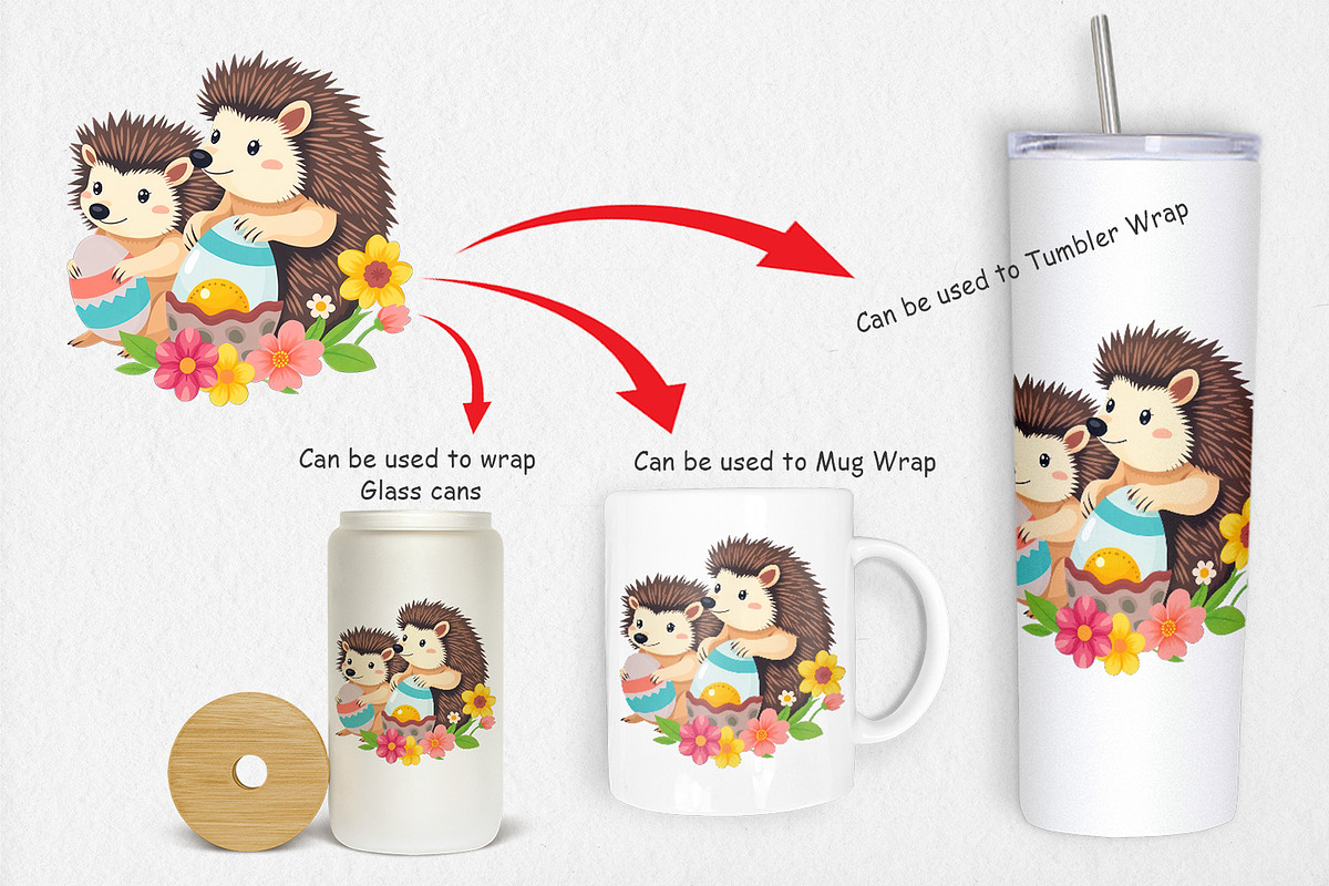 Easter Hedgehog Clipart, a Graphic by Artnoy (Photo 3 of 5)