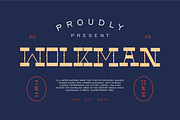 WOLKMAN - Retro Display Font, a Font by Rightwheels (Thumbnail 1 of 10)