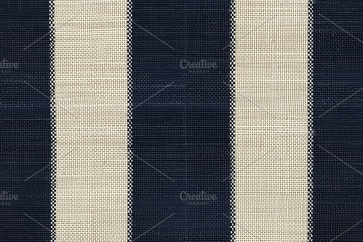 Seamless pattern navy blue and off white woven striped fabric te, a Pattern Graphic by Anneleven
