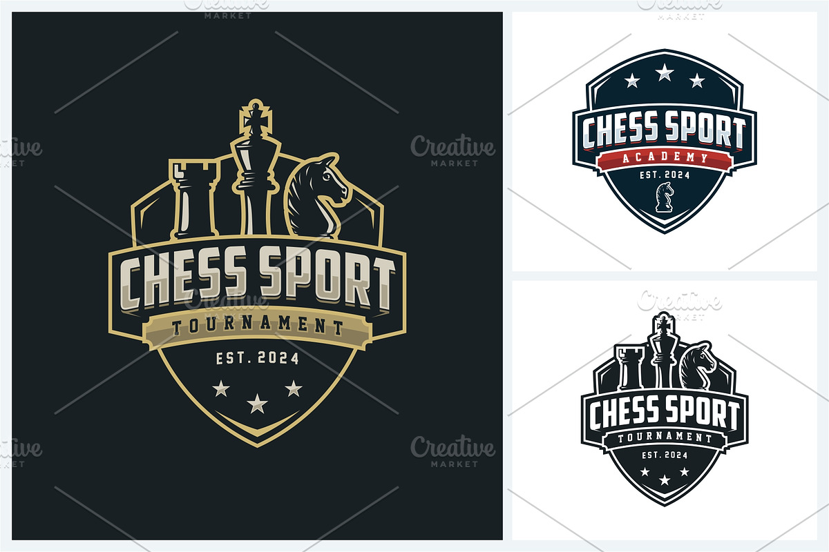 Chess logo sport design template, a Branding & Logo Template by jundio studio