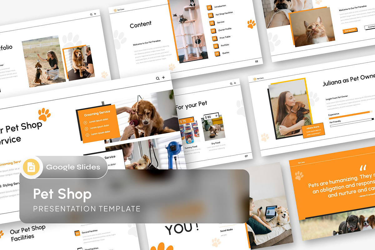 Pet Shop Presentation Slides, a Presentation Template by Antstheme (Photo 1 of 2)