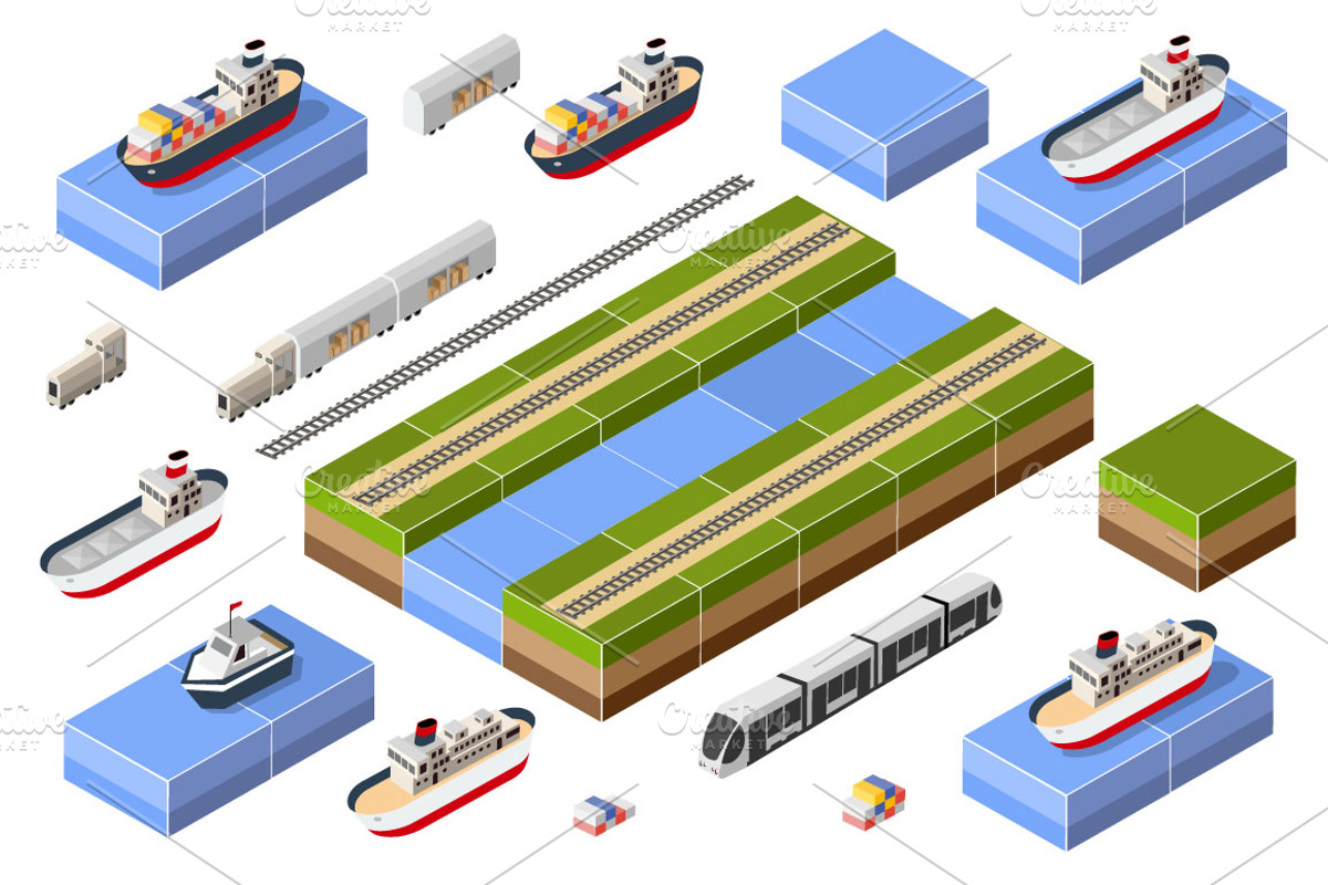 Bundle isometric city, a Work Illustration by AlexZeL (Photo 15 of 15)