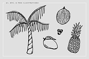 Tropical Watercolor Illustrations, an Illustration by Spring Break Jake (Thumbnail 9 of 19)