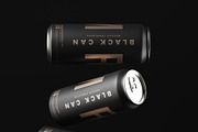 Black Soda or Beer Can Mockups, a Packaging Mockup by MockupFree.Net (Thumbnail 12 of 15)