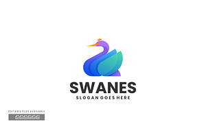 Swanes Gradient Colorful Logo, a Branding & Logo Template by ivan_artnivora