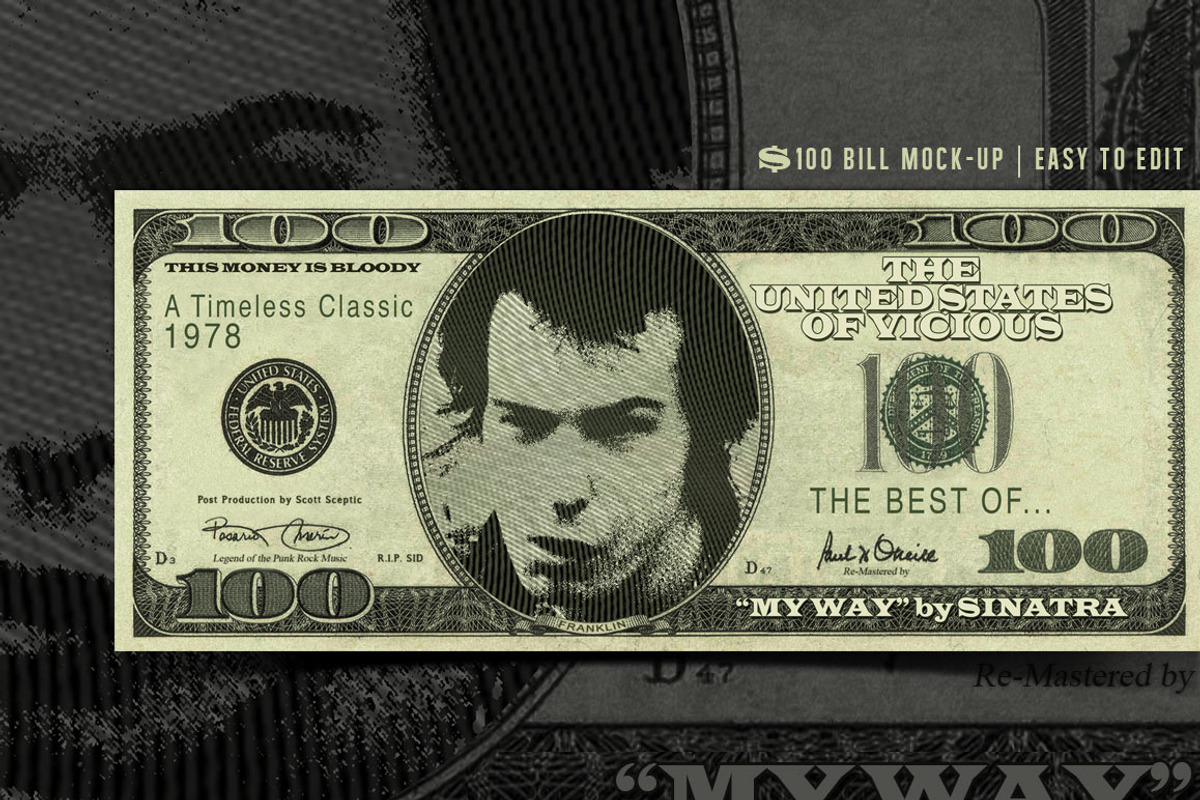 Editable Hi-Res $100 Bill Mockup, a Mockup by the little wonder shop (Photo 3 of 4)