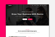 Reciro - Modern & Creative Agency, a Bootstrap Template by Restart Technology Shop (Thumbnail 2 of 2)