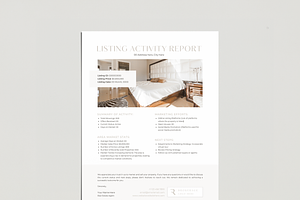 Real Estate Listing Activity Report, a Design Template by EstateElements