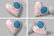 Heart Shape Cushion Mockups, a Household Mockup by megostudi0 (Thumbnail 1 of 6)