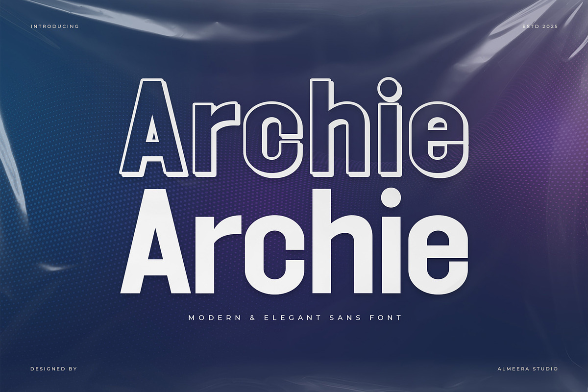 Archie, a Sans Serif Font by Almeera Std (Photo 1 of 6)