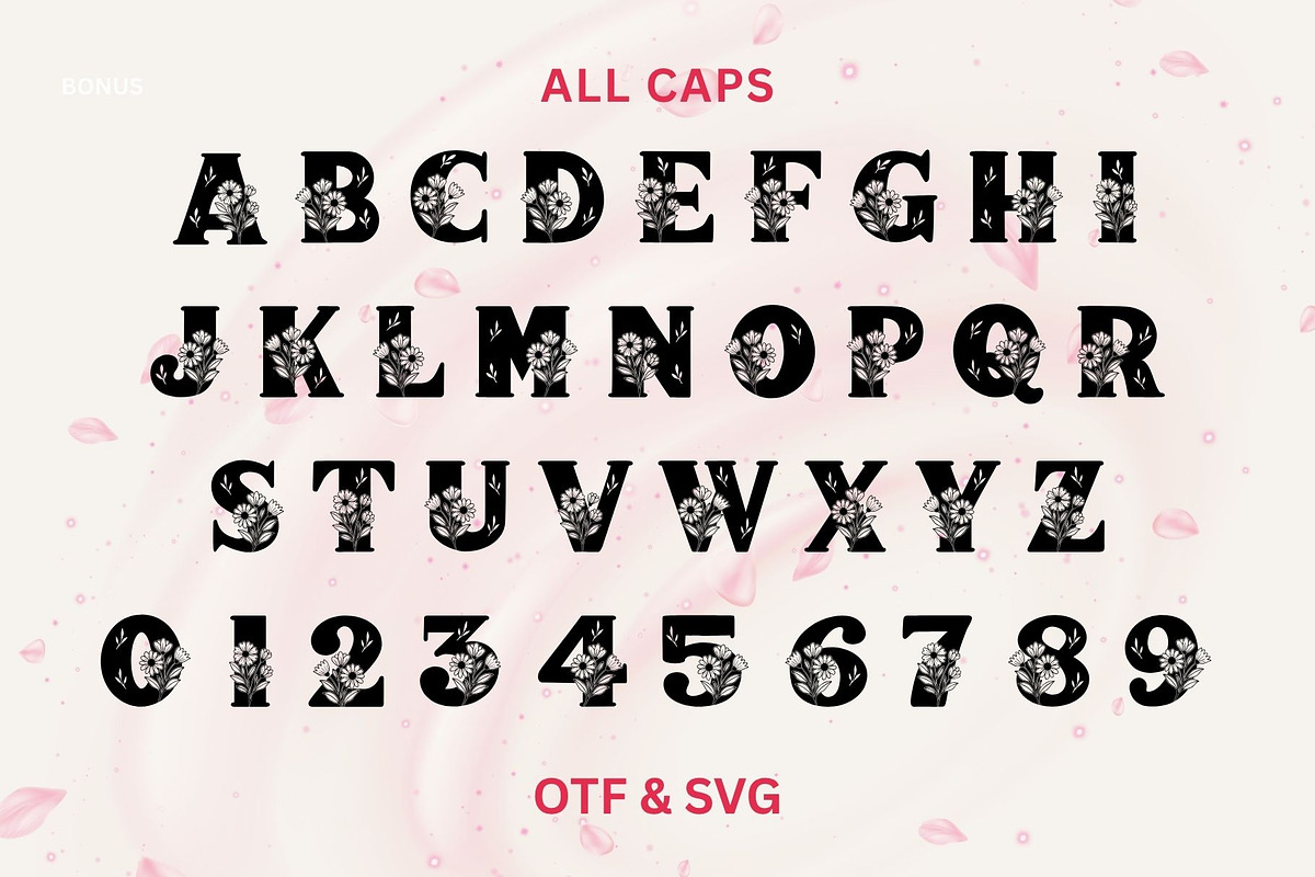 Daisyfolk - Floral Decorative Font, a Serif Font by AnningArts (Photo 6 of 7)