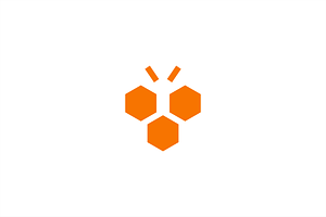 Bee company logo template.