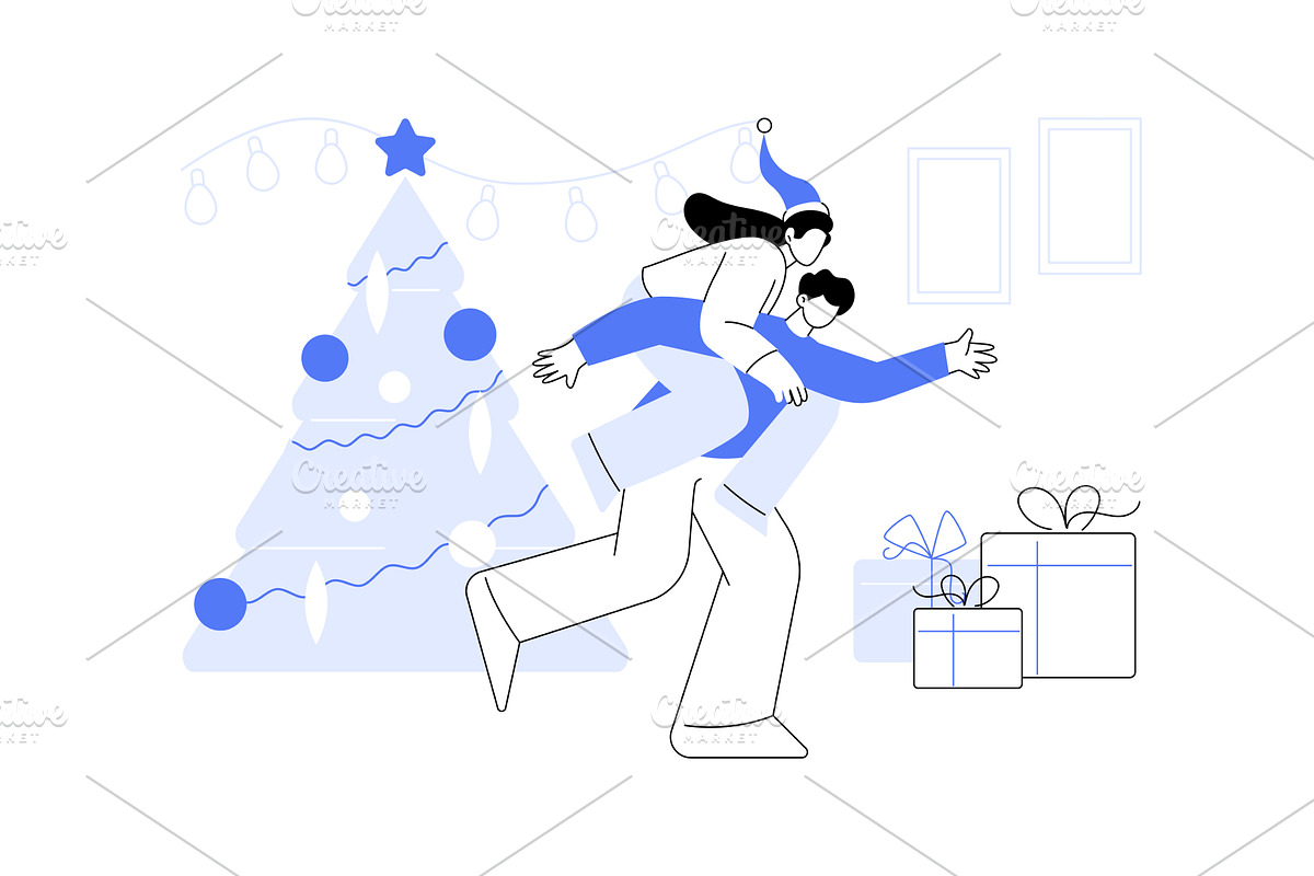 Christmas fun isolated cartoon, a Person Illustration by Visual Generation