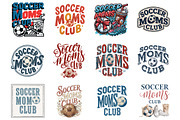 Preppy Soccer Moms Club - 12 PNG, a Sport Illustration by InkyQueenArt (Thumbnail 2 of 6)