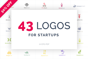 43 Startup Logos - 50% off
