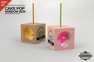 Cake Pop Box Packaging Mockup