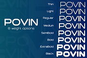 Povin font family, a Sans Serif Font by vlad.berla (Thumbnail 3 of 8)