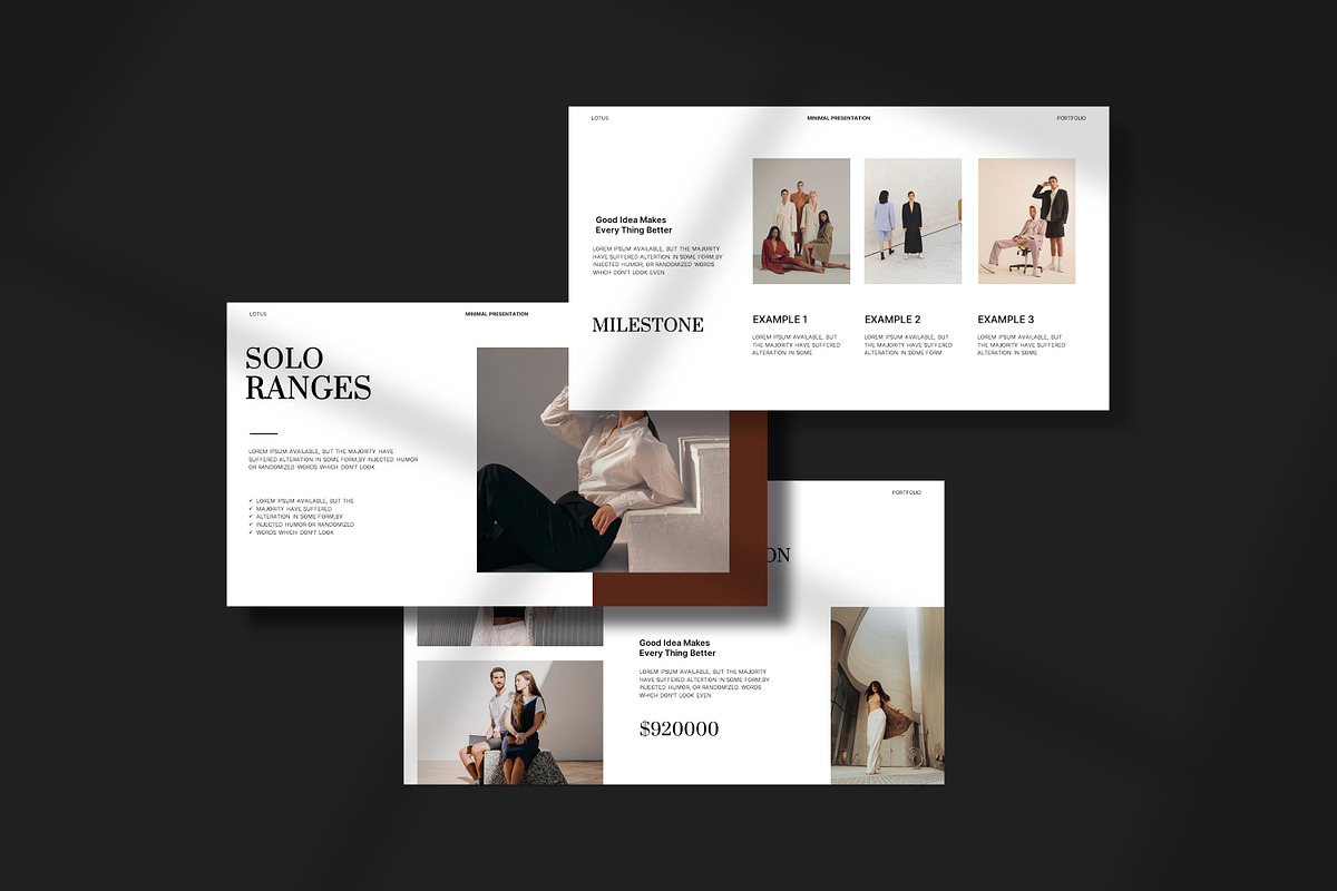 Lotus Minimal Presentation Template preview 5