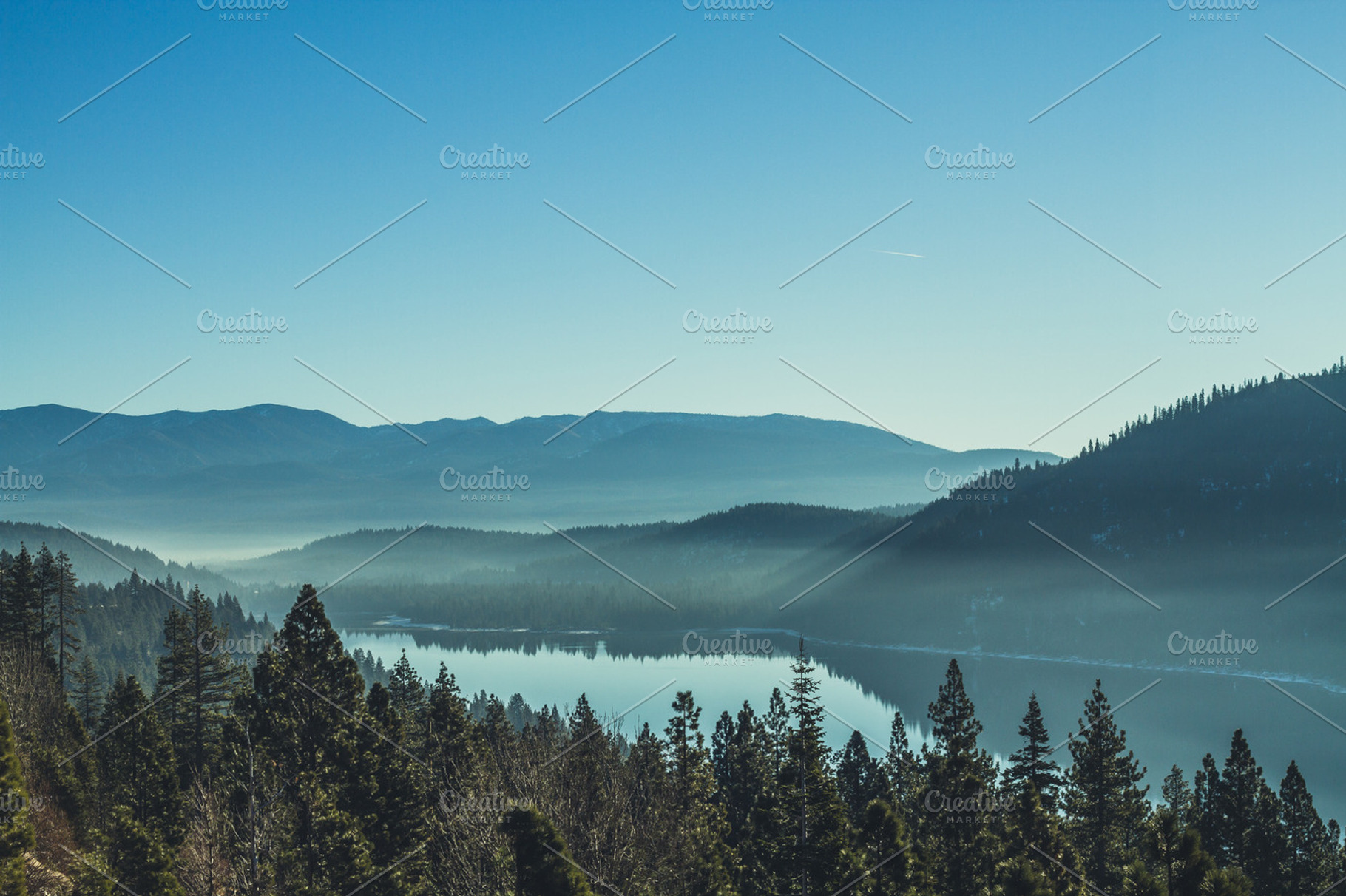 Donner Lake Stock Photo Containing Lake And Fog