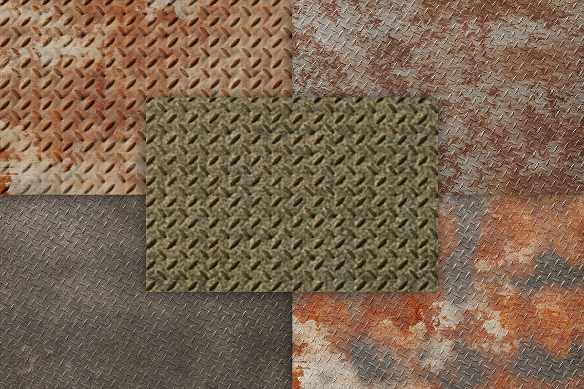 Rusty Metal Diamond Plate Texture, a Background Graphic by Pitchlook.Studio (Photo 3 of 3)