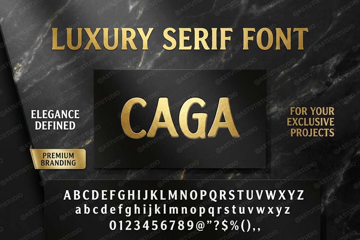 Caga - Elegant Modern Serif Typeface, a Serif Font by Astuti Studio (Photo 14 of 25)
