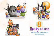 Halloween Pumpkin Charecter, a Decorative Illustration by Apixsala (Thumbnail 4 of 15)