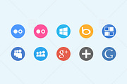 Ultimate Flat Social Icon Set, an Icon by azmind (Thumbnail 5 of 5)