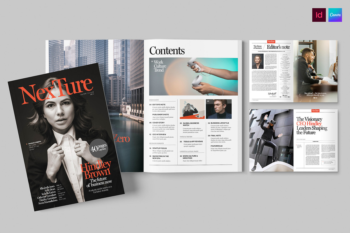 Business Magazine Template, a Magazine Template by BrandPacks (Photo 1 of 6)