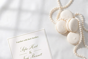 Pearl Invitation & RSVP Card Mockup, an Advertising Mockup by Serenefeeling (Thumbnail 3 of 7)