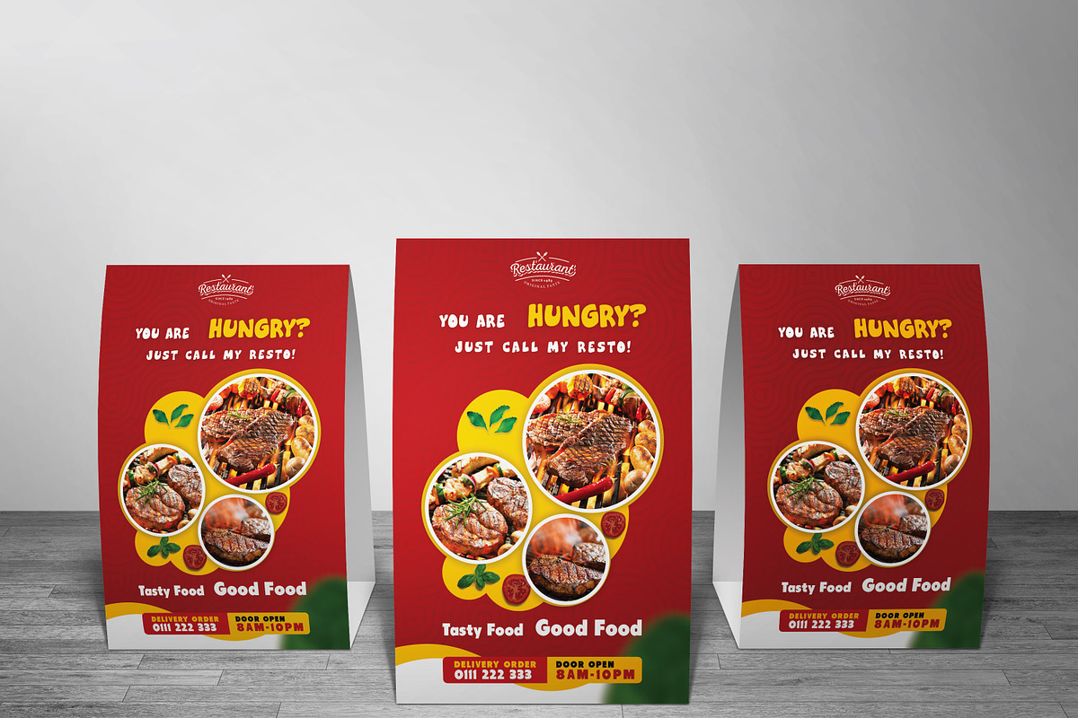 Restaurant Table Tent Flyer, a Flyer Template by GreenPixi (Photo 2 of 4)