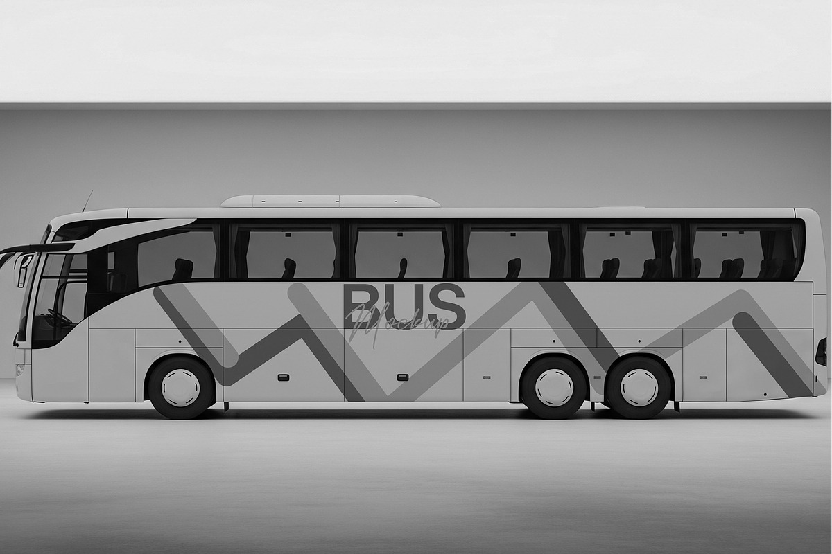 City Coach Bus Mockup Template, an Advertising Mockup by graphypix (Photo 3 of 4)