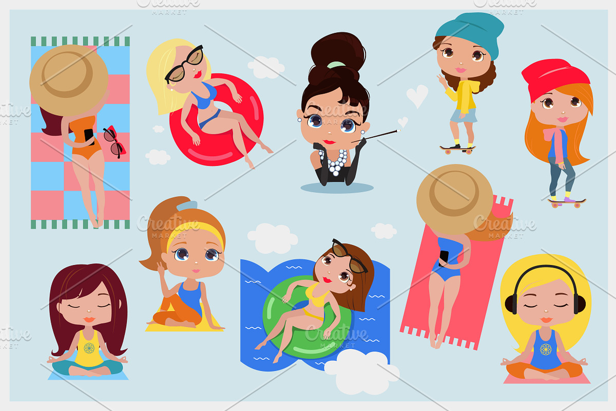 Cute female characters, a Person Illustration by Alena (Photo 2 of 2)
