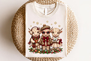Leopard Christmas Highland Cow PNG, a Seasonal Illustration by CraftArtStudio (Thumbnail 4 of 4)